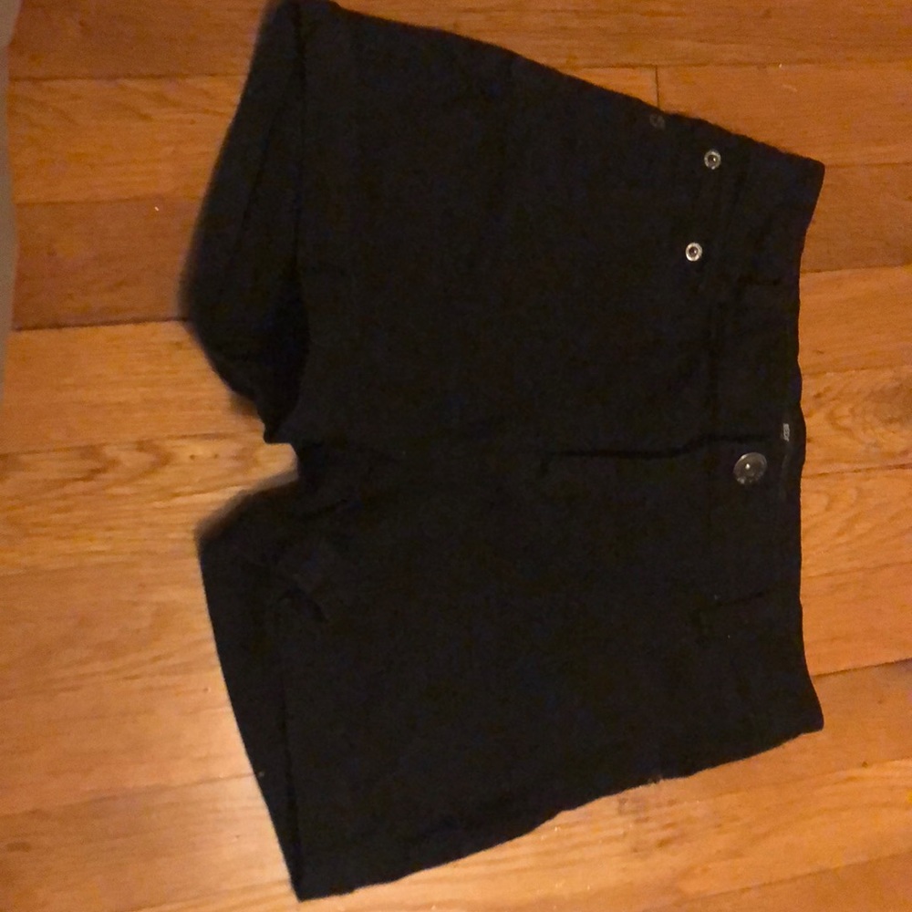 Black Cotton Redfox Shorts